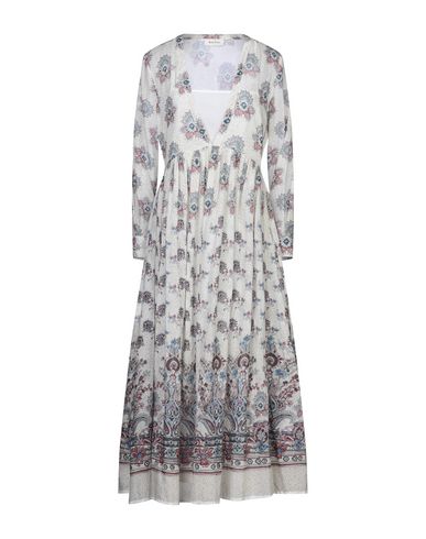 Black Coral Long Dress In White