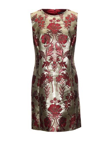 Dolce & Gabbana Woman Mini Dress Gold Size 12 Polyester, Acetate, Silk, Metallic Fiber In Gold