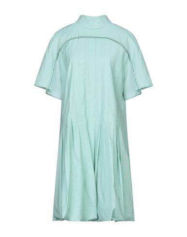 Shop Acne Studios Woman Mini Dress Green Size 4 Cotton, Nylon