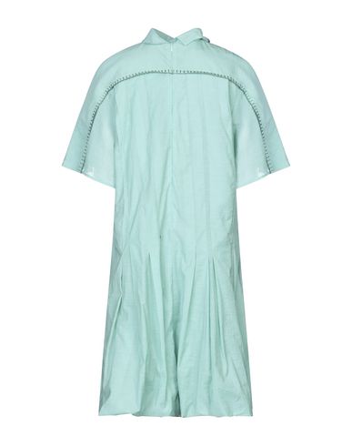 Shop Acne Studios Woman Mini Dress Green Size 4 Cotton, Nylon