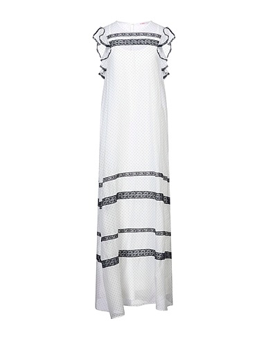 BLUGIRL Long dress White 70% Cotton, 30% Silk