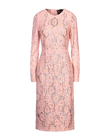 MAX MARA Elegant dress Pink 49% Cotton, 33% Viscose, 18% Polyamide, Polyester