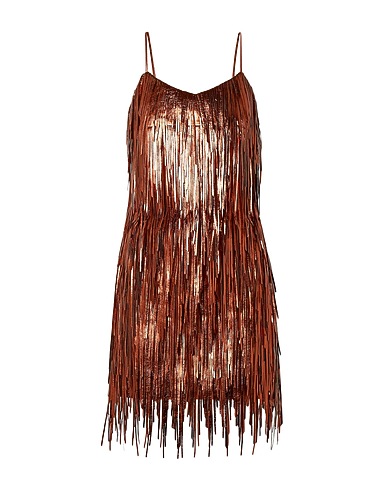 MICHAEL KORS COLLECTION Short dress Copper 100% Lambskin
