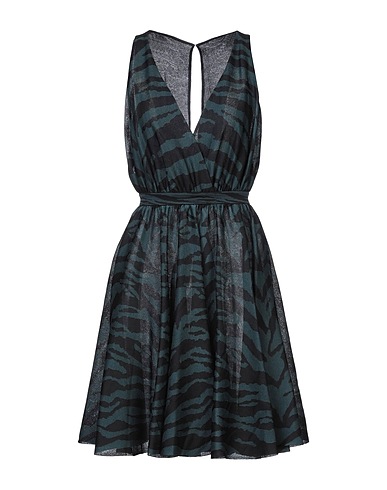 ALAÏA DRESSES Deep teal 97% Silk, 2% Polyamide, 1% Elastane