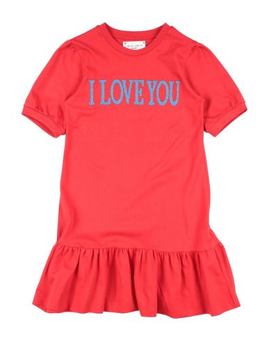 Alberta Ferretti I Love You Jersey Dress In Red