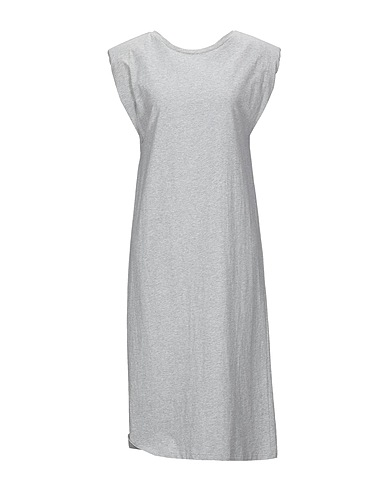 WEILI ZHENG Midi-Kleid Hellgrau 100% Baumwolle