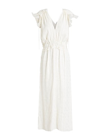 ISABEL MARANT Midi dress Ivory 61% Viscose, 38% Silk, 1% Metallic fiber