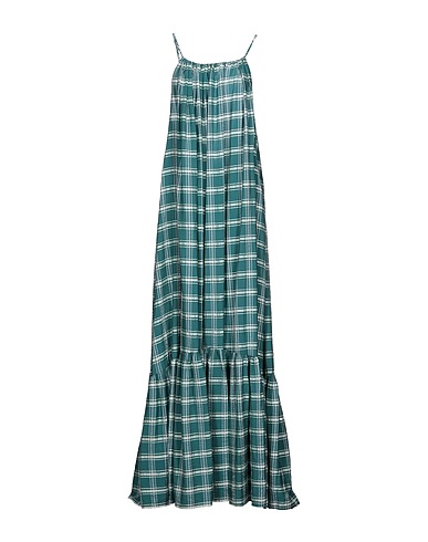 WEILI ZHENG Long dress Dark green 52% Viscose, 36% Polyester, 12% Acrylic