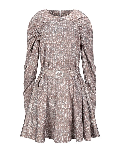 ROTATE BIRGER CHRISTENSEN Short dress Khaki 100% Polyester
