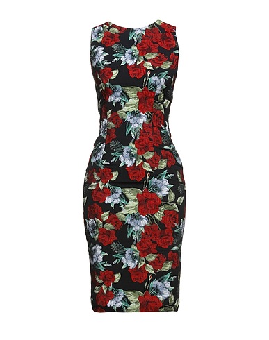 MARCIANO by GUESS Midi dress Black 76% Polyester, 22% Cotton, 2% Elastane