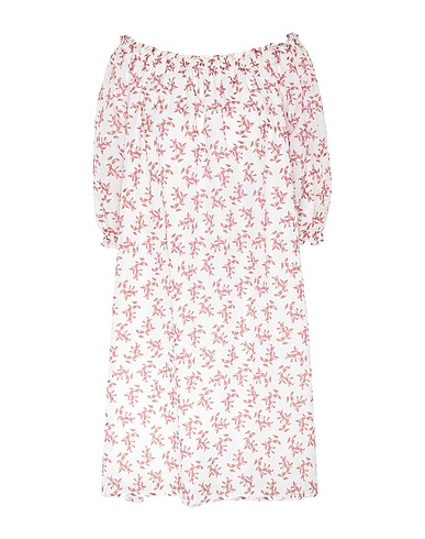 8 by YOOX Midi dress White 70% Cotton, 30% Silk