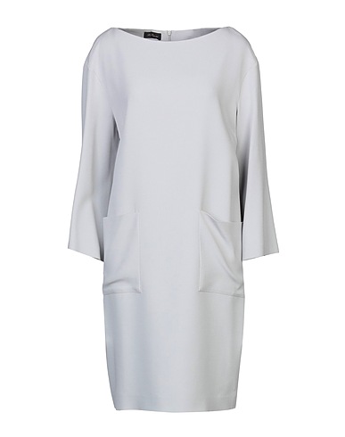 LES COPAINS Short dress Light grey 71% Acetate, 29% Viscose