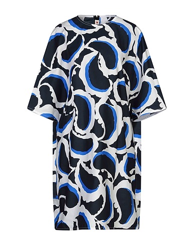 MARNI ひざ丈ワンピース ミッドナイトブルー コットン 100%