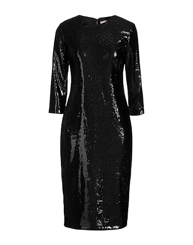 TWENTY EASY by KAOS Midi dress Black 75% Polyester, 15% Polyamide, 10% Other Fibres