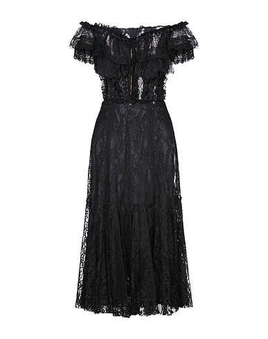 DOLCE&GABBANA Midi dress Black 57% Polyamide, 38% Cotton, 5% Viscose