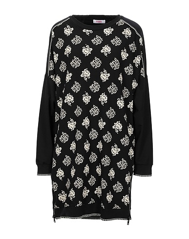 BLUGIRL Short dress Black 60% Viscose, 35% Cotton, 5% Elastane