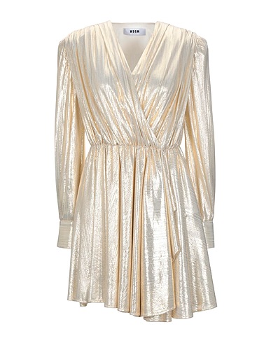 MSGM Short dress Platinum 96% Polyester, 4% Elastane