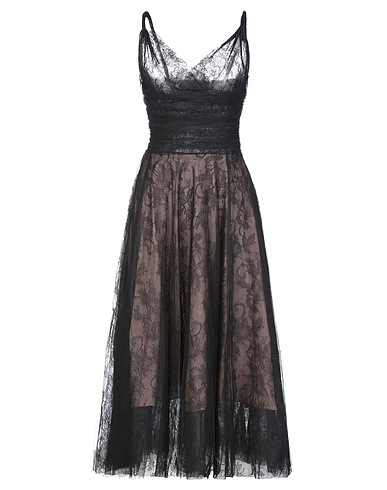 ROCHAS Long dress Black 100% Polyamide, Viscose
