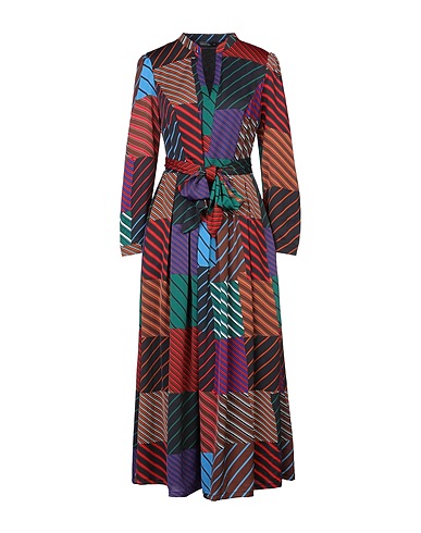 ANONYME DESIGNERS Midi dress Dark brown 100% Polyester