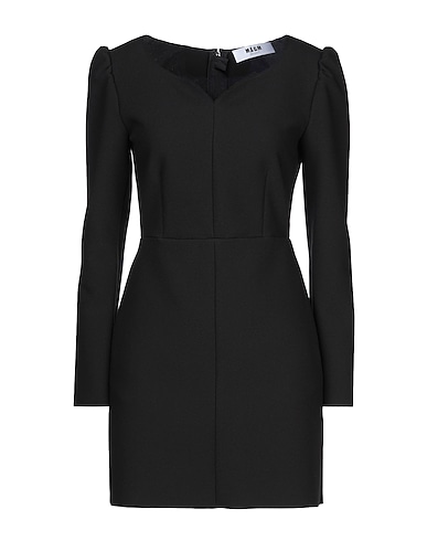 MSGM Sheath dress Black 84% Polyester, 10% Viscose, 6% Elastane