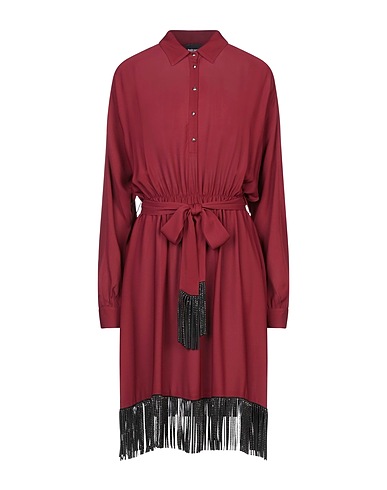 JUST CAVALLI Midi dress Burgundy 100% Viscose, Polyester