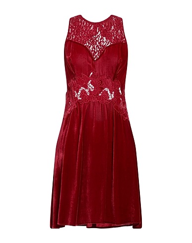 ERMANNO SCERVINO Midi dress Brick red 82% Viscose, 18% Silk, Cotton, Polyamide