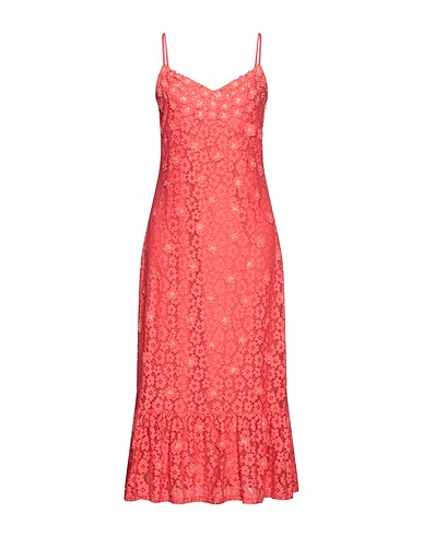 MICHAEL MICHAEL KORS Midi dress FLORAL LACE EMB DRESS
 Coral 88% Nylon, 12% Elastane