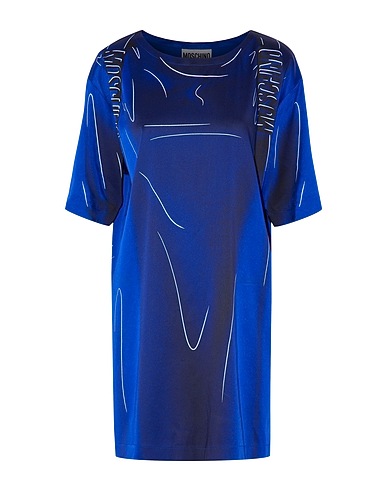 MOSCHINO Kurzes Kleid Blau 52% Rayon, 45% Acetat, 3% Andere Fasern