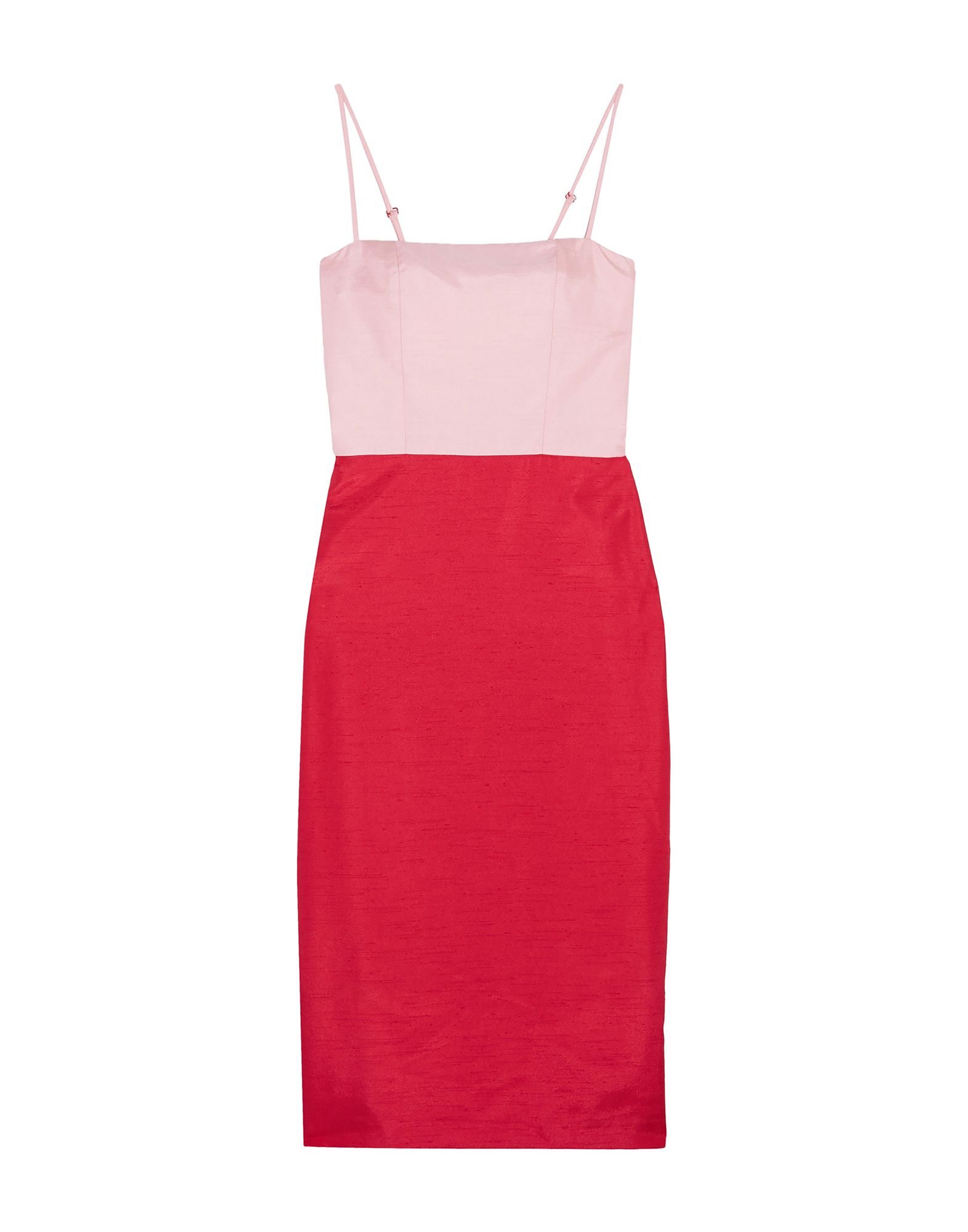 staud pink and red dress