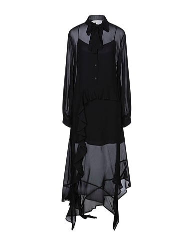 8PM Vestito chemisier Nero 100% Viscosa