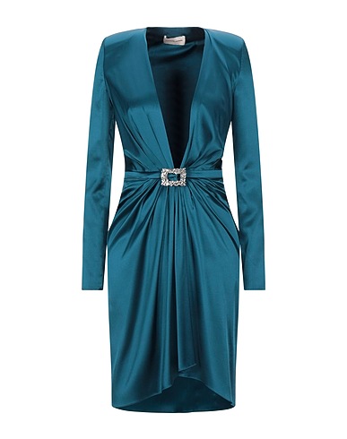 ALEXANDRE VAUTHIER Short dress Deep teal 92% Silk, 8% Elastane, Viscose