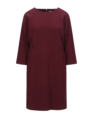 CA' VAGAN Short dress Burgundy 62% Polyester, 34% Rayon, 4% Elastane