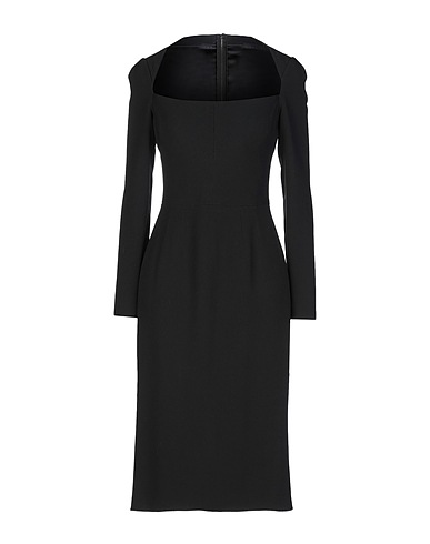 DOLCE&GABBANA Midi dress Black 51% Viscose, 46% Acetate, 3% Elastane