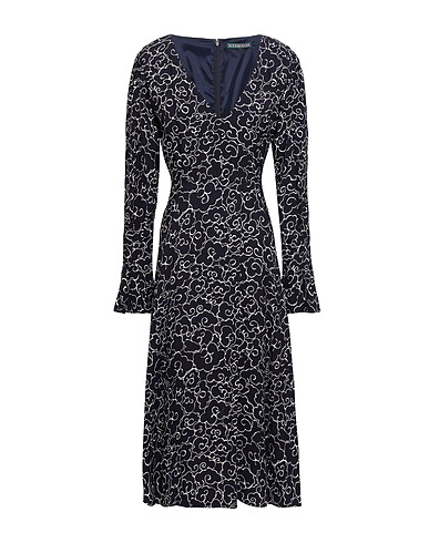 ALEXACHUNG Midi dress Midnight blue 100% Viscose