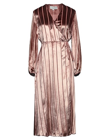 MICHELLE MASON Vestito midi Rosa antico 82% Rayon, 18% Seta