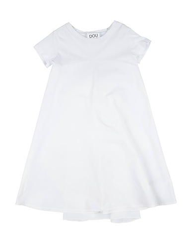 DOUUOD Dress White 96% Cotton, 4% Elastane