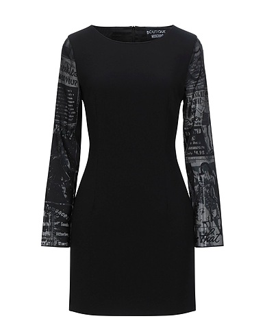 BOUTIQUE MOSCHINO Short dress Black 70% Triacetate, 30% Polyester, Viscose