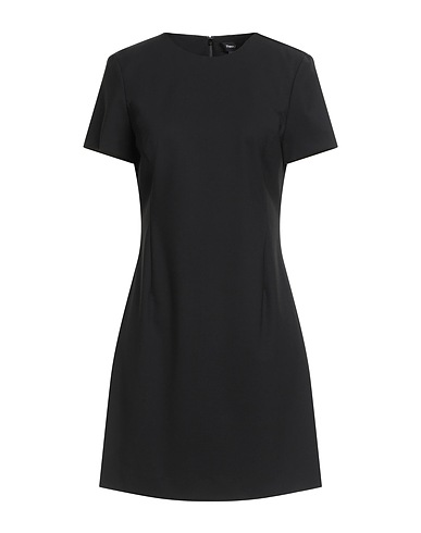 THEORY Short dress Black 96% Wool, 4% Elastane
