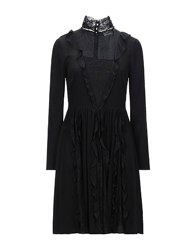 REDValentino Short dress Black 100% Silk, Polyamide, Viscose