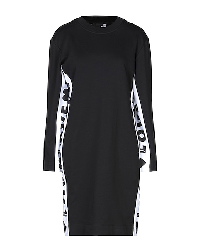LOVE MOSCHINO Kurzes Kleid Schwarz 95% Baumwolle, 5% Elastan