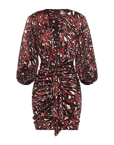 ALEXANDRE VAUTHIER Short dress Rust 93% Silk, 7% Elastane