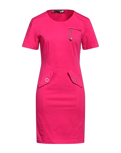 LOVE MOSCHINO Short dress Fuchsia 98% Cotton, 2% Elastane