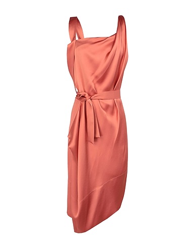 VIVIENNE WESTWOOD Midi dress Rust 73% Acetate, 27% Viscose