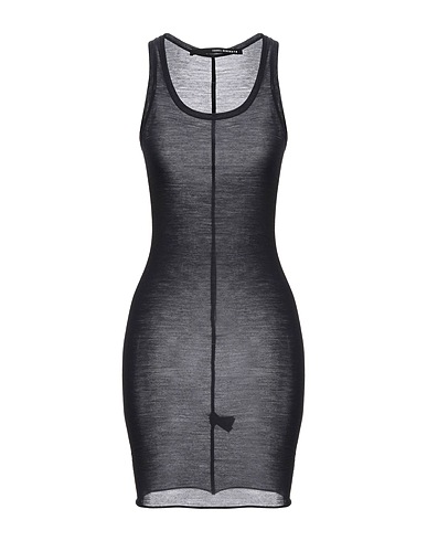 ISABEL BENENATO Short dress Black 75% Virgin Wool, 25% Polyamide