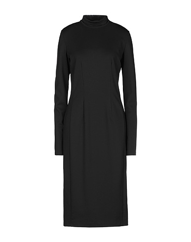 ATOS LOMBARDINI Midi dress Black 63% Viscose, 33% Polyester, 4% Elastane