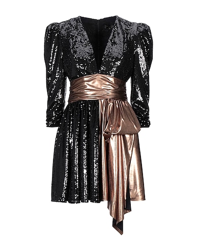 W LES FEMMES by BABYLON Short dress Black 95% Polyamide, 5% Elastane