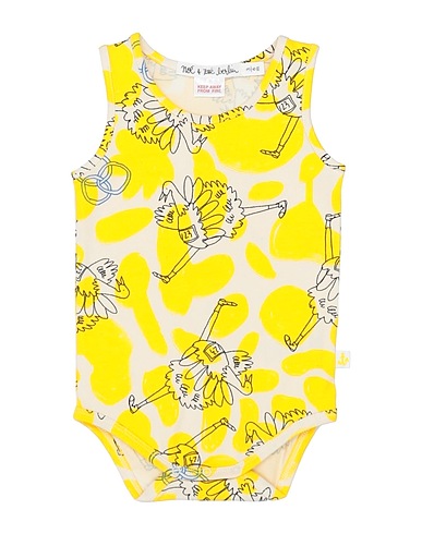 NOÈ & ZOË BERLIN Baby bodysuit Yellow 95% Organic cotton, 5% Elastane