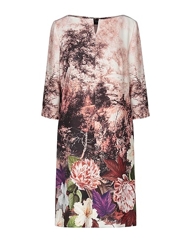 CLIPS Midi-Kleid Beige 96% Polyester, 4% Elastan