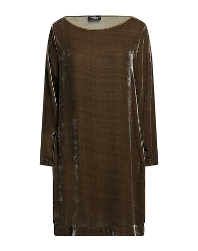 OTTOD'AME Short dress Military green 82% Viscose, 18% Silk