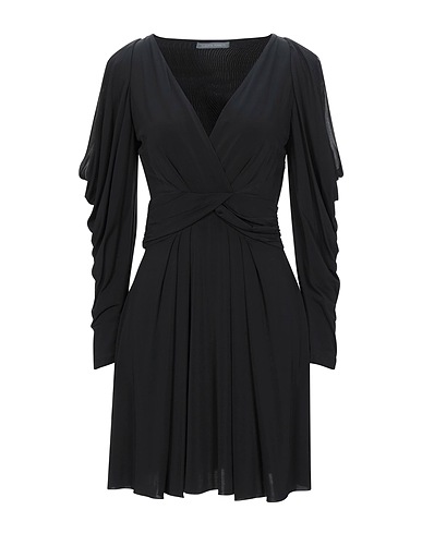 ALBERTA FERRETTI Short dress Black 94% Viscose, 6% Elastane, Polyamide